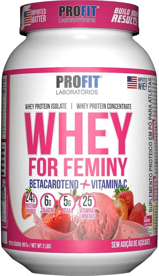 Whey for Feminy Morango 907G, Profit