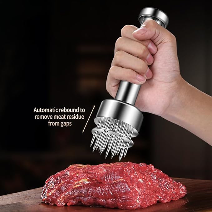 Ablandador de Carne de Acero Inoxidable con 21 Agujas miniatura 6