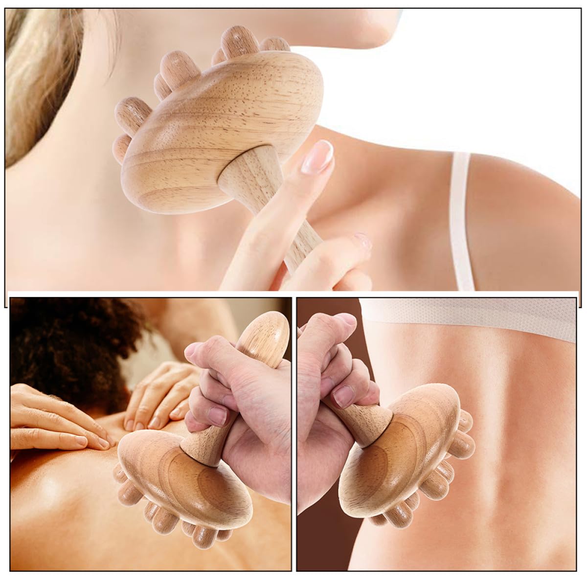 2 Stück Pack Kopfhautmassagekamm mit Breiten Zinken Massagekamm für Kopf Nacken und Rücken Oberfläche Tragbarer Entwirrungskamm
