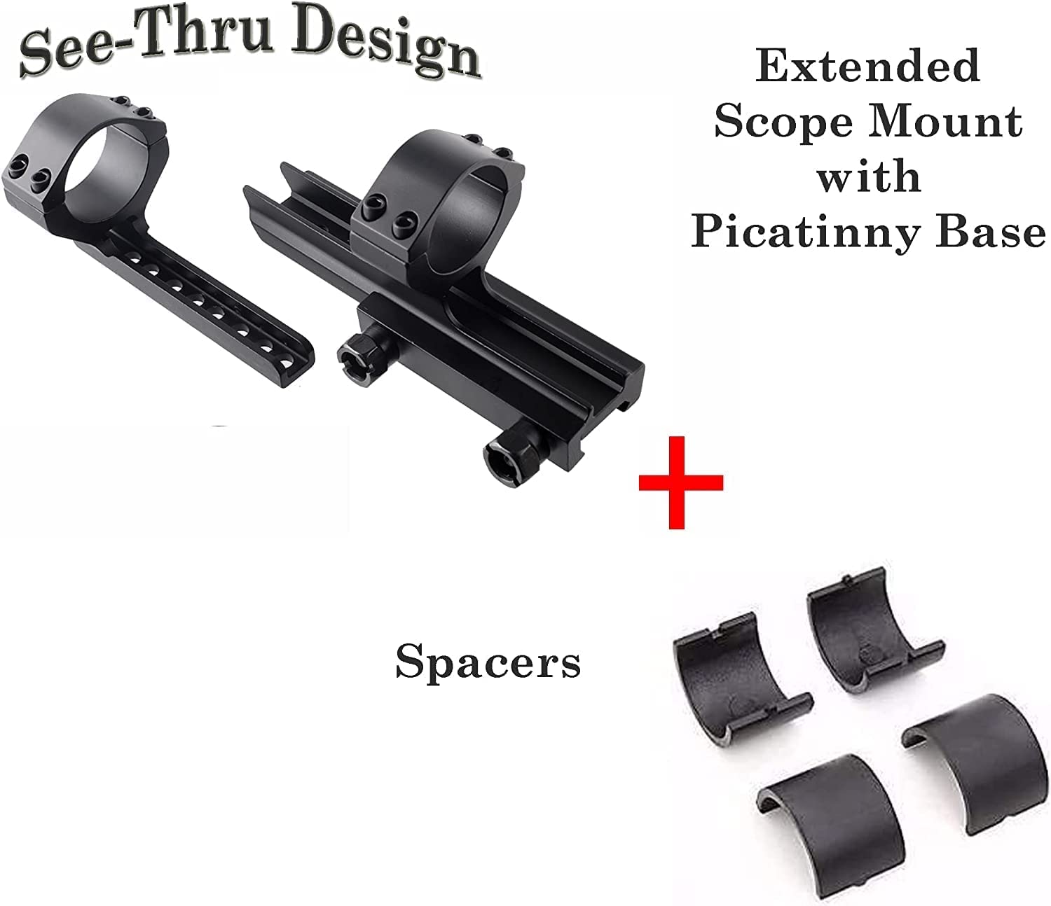 360 Tactical 30mm Offset Adjustable spacing Extended Scope Mount with Picatinny Base and with 2 Set of spacers Saddle Height of This Scope is 1.3 Inches Durable Item…