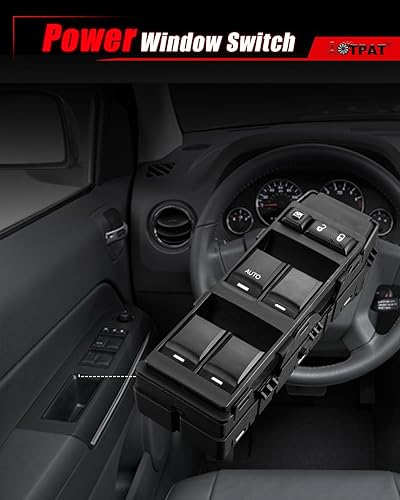 Miniatura 5 de AOTPAT Interruptor de ventana eléctrica para Dodge Caliber para Jeep Compass Driver Master Interruptor de ventana lateral para Jeep Patriot 2007