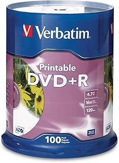 VER95145 - Verbatim DVD Recordable Media - DVD+R - 16x - 4.70 GB - 100 Pack Spindle - Retail