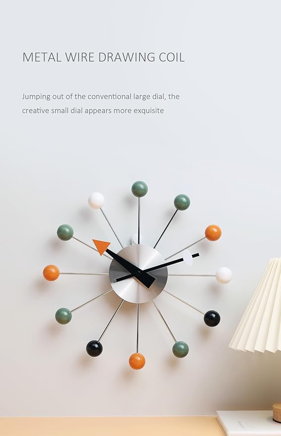 Reloj de Pared NUOVO 33 cm Analógico Multicolor Silencioso miniatura 6