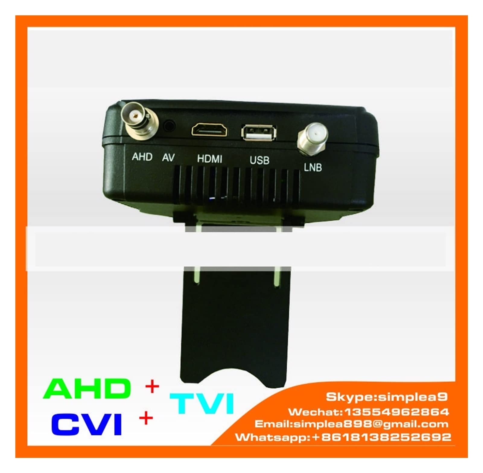 Buscador de satélites, KPT-255H + AHD TVI CVI DVB-S2 Medidor de Buscador de satélites Digital CCTV Cámara LCD retroiluminación KPT-255H Botón más 4.3 Pulgadas