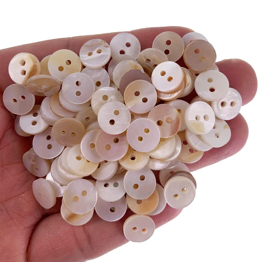 PATIKIL 30Pz 10mm Bottoni MadrePerle, 4 Fori