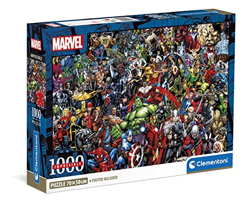 Puzzle 1000 PZAS. Marvel Impossible by Clementoni - Used condition - US$27.12