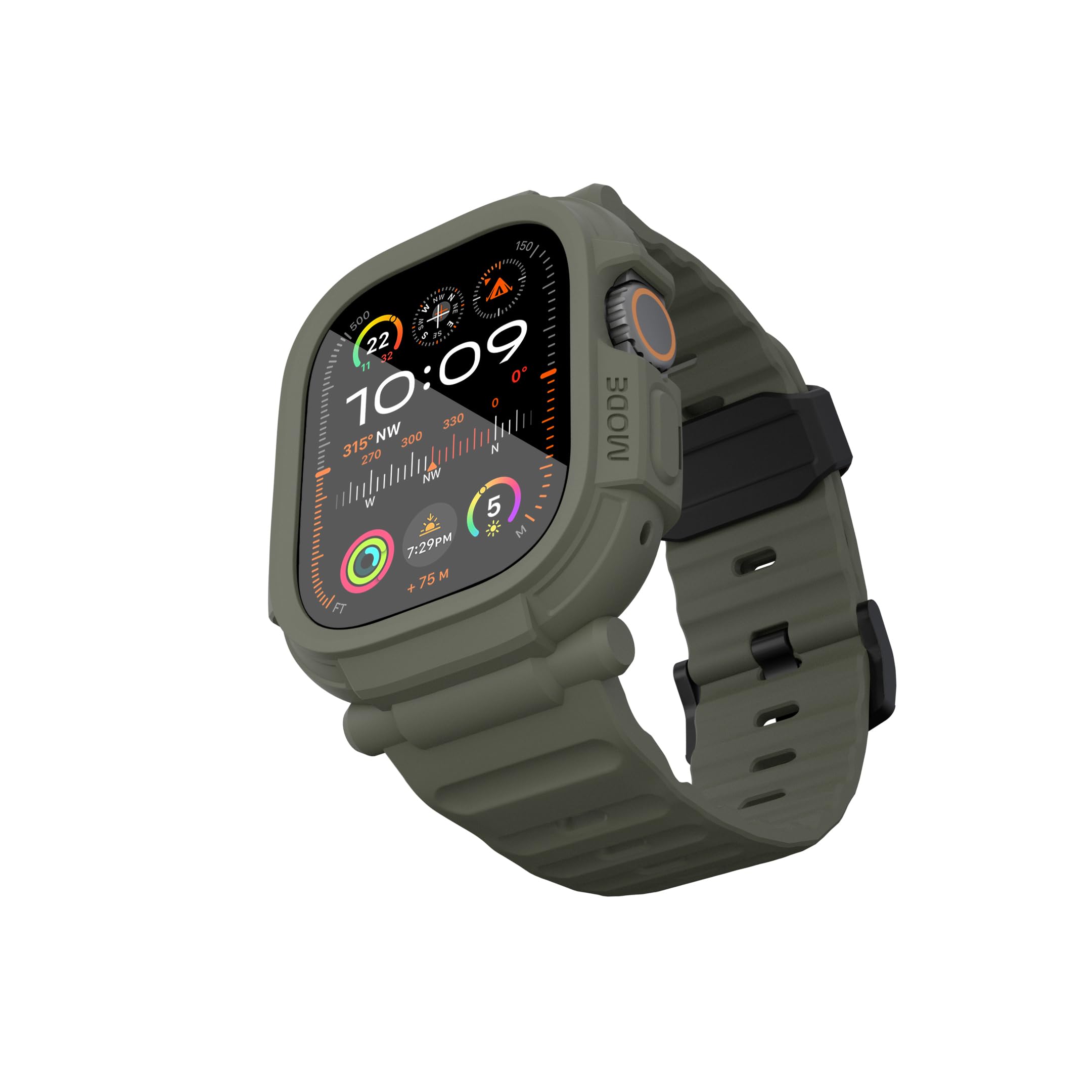 elkson Made for Apple Watch Ultra 2/1 Band case 49mm Screen Protector Tempered Glass