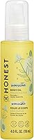 Honest Company Fragrance-Free Baby Body Oil - Hypoallergenic Vegan Moisturizer with Avocado, Coconut & Jojoba Oils, 4 fl oz