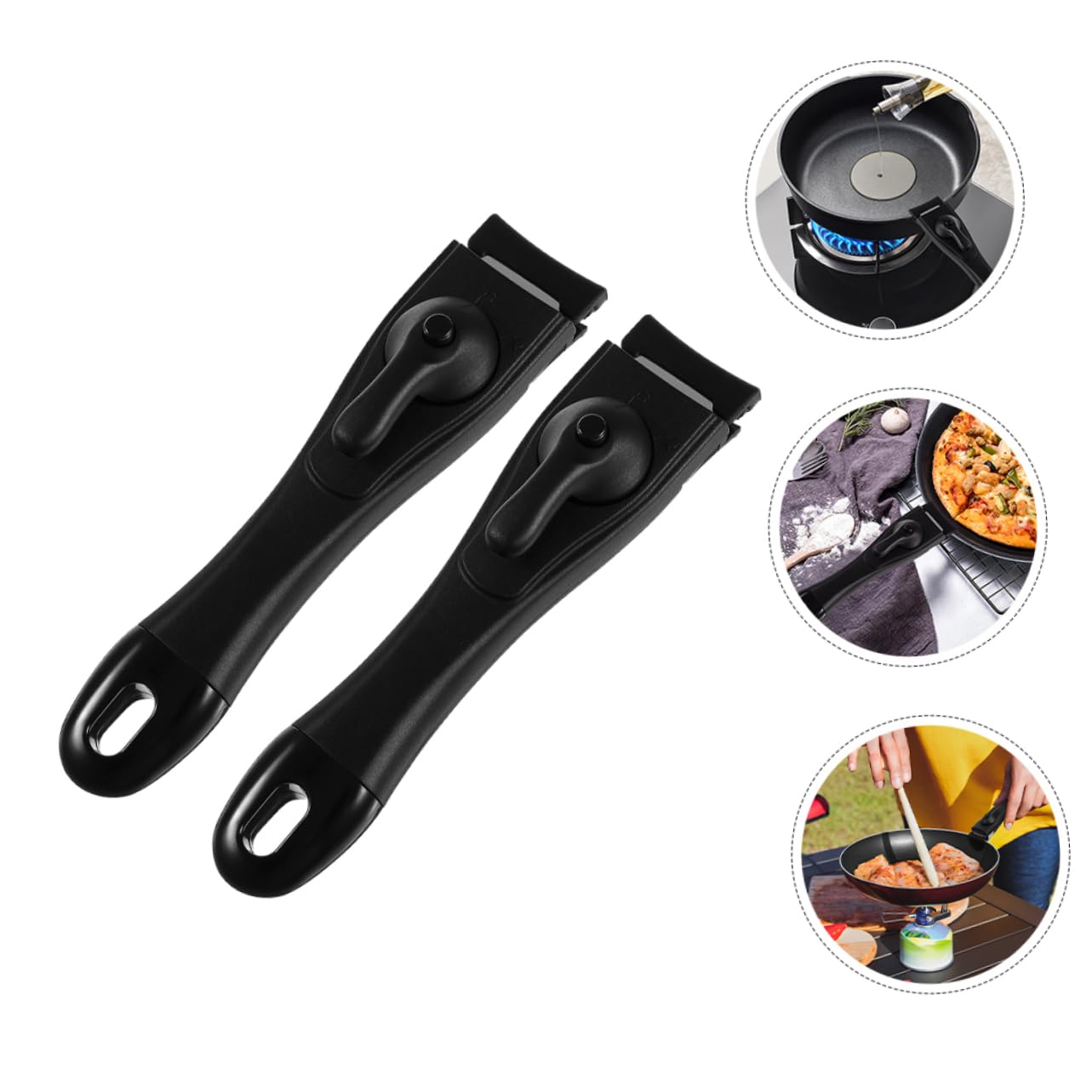 TOPBATHY 2stücke Silikon Topfgriff Ersatzgriff Abnehmbarer Griff Für Kochgeschirr Stabiler Griff Für Pfannen Und Töpfe Austauschbarer Milchtopfgriff Metalltopfgriff Mit Clip