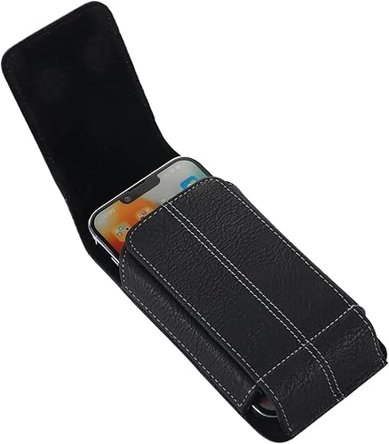 Miniatura 4 de Funda de piel sintética para teléfono celular, funda giratoria con clip para cinturón para iPhone 16 Plus 15 Pro Max 14 Pro Max Samsung Galaxy S25