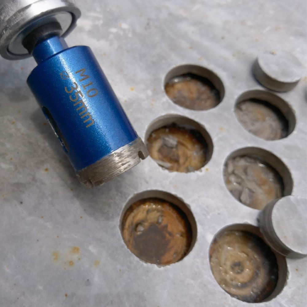 Zestawy y zestawy otwornic Broca de Diamante for perforar mármol, Rosca M10, sinterización, for Granito, baldosas, hormigón y Piedra, 50 mm
