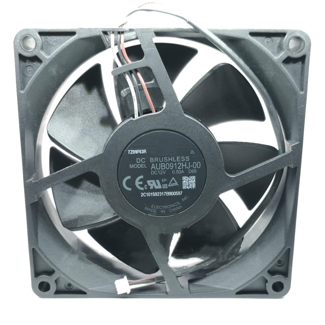 AUB0912HJ-00 92x92x25mm 92mm DC12V 0.50A 3-Wire Projector Silent Cooling Fan