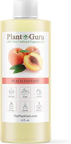 Miniatura 1 de Aceite aromático Peach Fantasy de 4 onzas líquidas Aceite perfumado para hacer jabón velas bombas de baño mantequillas corporales Utilizado en