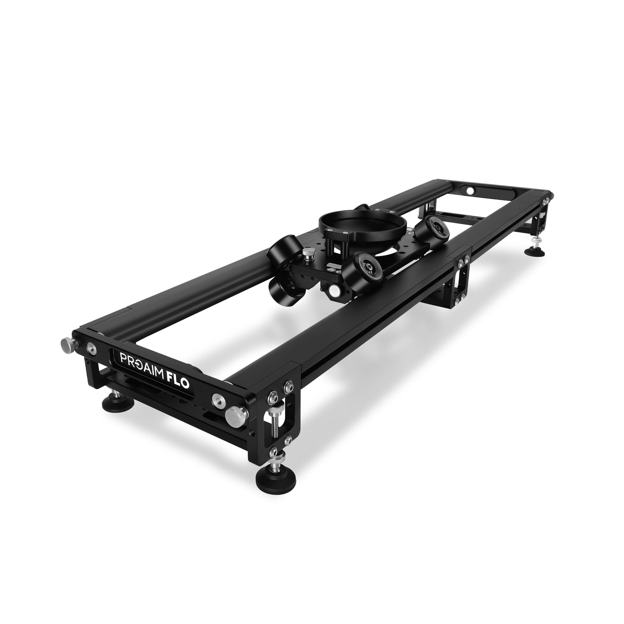 Slider per videocamera PROAIM Flo Professional da 4 piedi per videomaker e registi. Carico utile fino a 20 kg / 44 libbre. Supporto Mitchell e ciotola da 100 mm, 150 mm (SL-FLO-01)