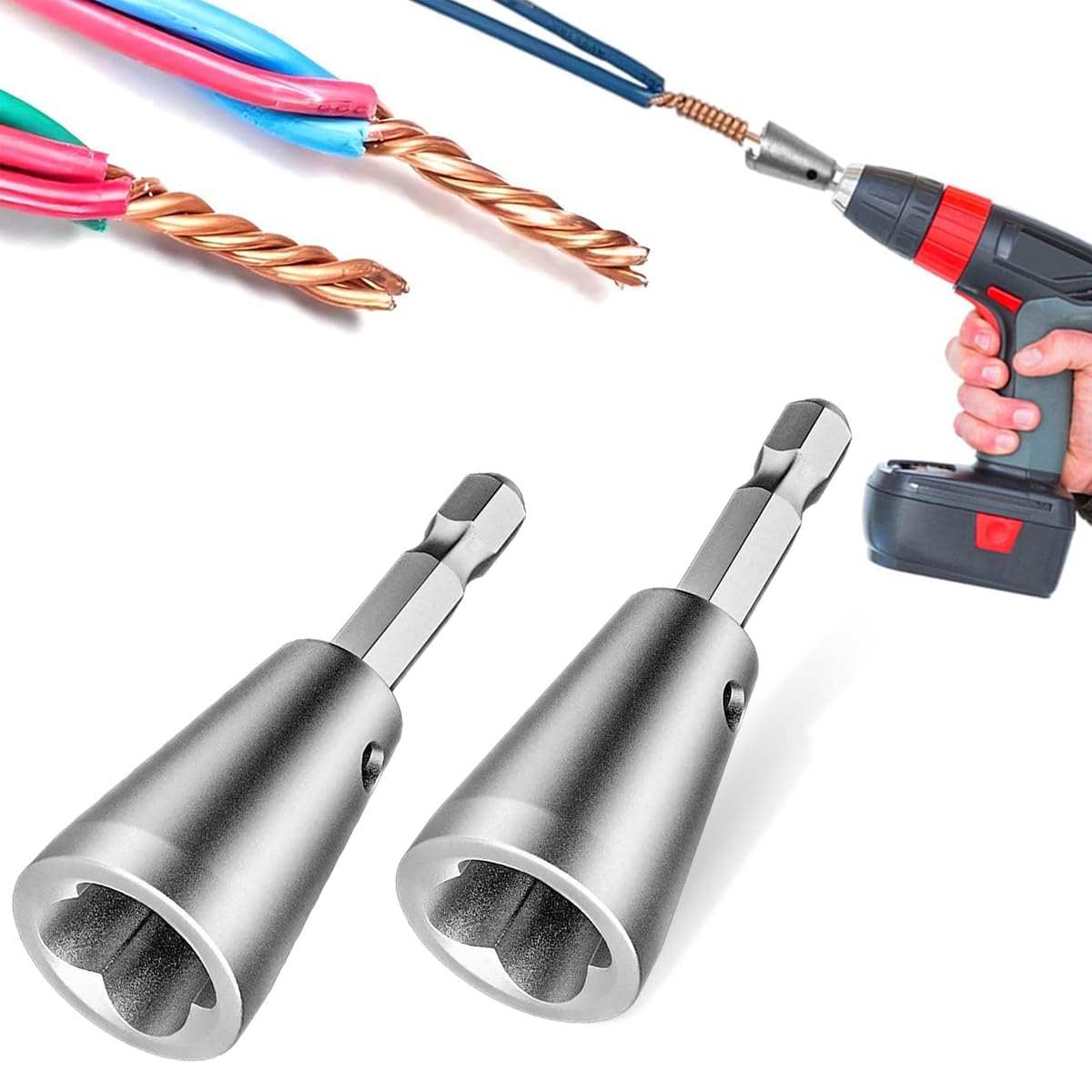 HASTHIP® 2 Pieces Wire Twisting Attachments for Power Drill Wire Twister Tool Wire Twisting Tool for Electric Drill, Universal Wire Twisting Attachments for Drill (B0CWGX2CK6) Amazon Price History, Amazon Price Tracker