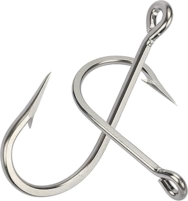 Saltwater Large Giant Shark and Alligator Hooks 7731 Stainless Steel Big Game Fishing Hooks 5/0-20/0 Extra Strong Sharp Large Fishing Hooks