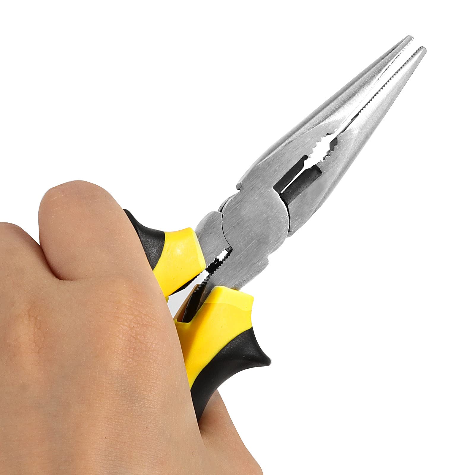 SENRISE Pince Coupante Combinée à Bec Aiguille Isolée Pour Couper Des Fils, Des Produits En Plastique, Des Petits Fils Métalliques (pince Coupante Latérale De 20,3 Cm