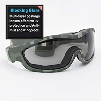 Vista 3 de Viriber Gafas de motocicleta - Gafas de protección UV para exteriores, gafas de combate a prueba de polvo
