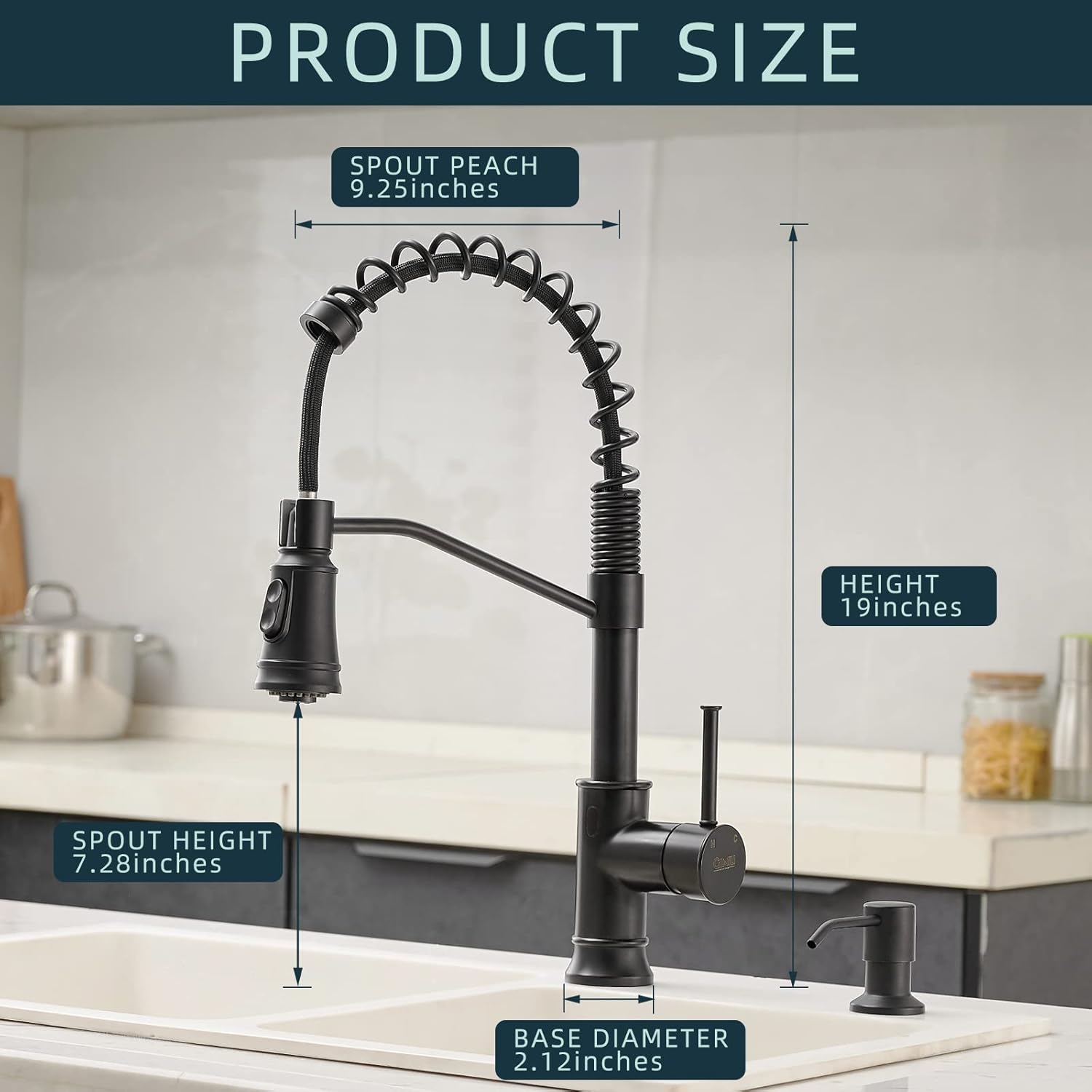 GIMILI Matte Black Touchless Kitchen Sink Faucet with Pull Down Sprayer, Motion Sensor Smart Activated Hands-Free Single Handle Kitchen Faucet