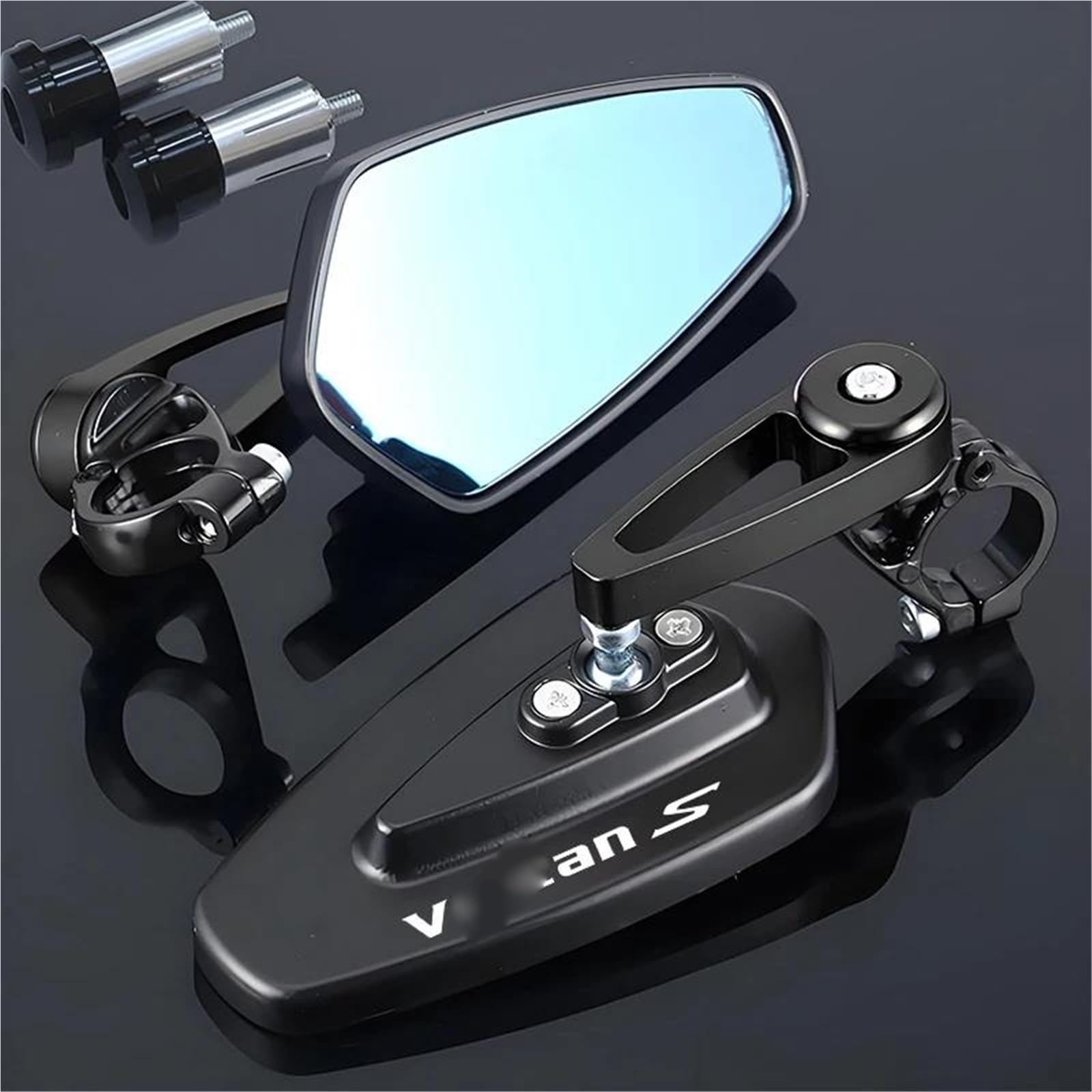 Espejos retrovisores motocicleta con visión clara antirreflejos para manillar de scooter