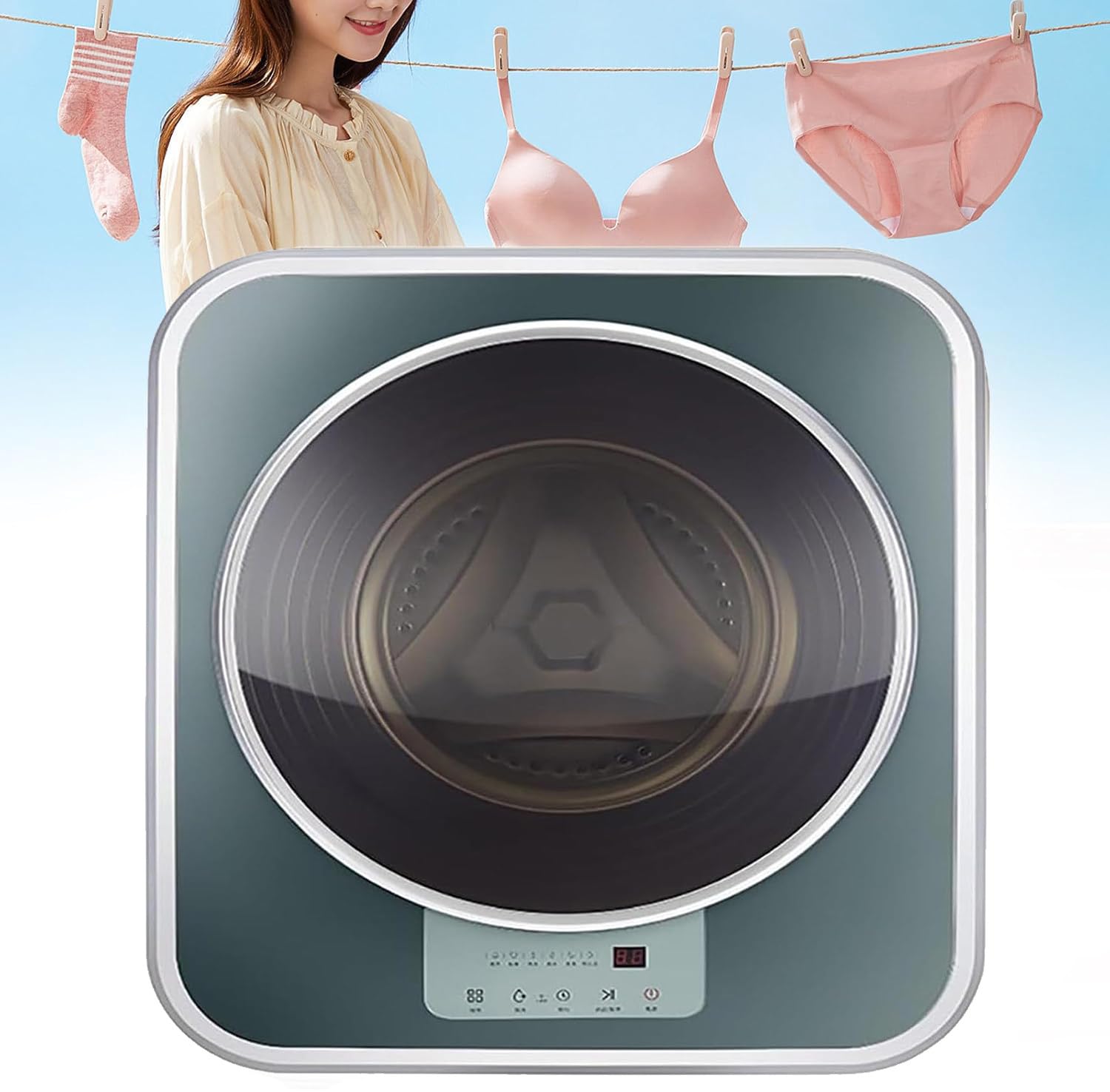 Kompaktowa pralka naścienna, w pełni automatyczna myjka bębnowa, pojemność 3 kg do pokoi w akademiku