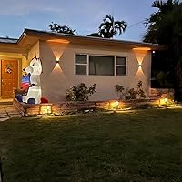 Vista 7 de LUHLEE Luces solares de pared para exteriores, apliques de pared de 2000 mAh, 3000 K, iluminación de arriba y abajo, luces solares impermeables IP65