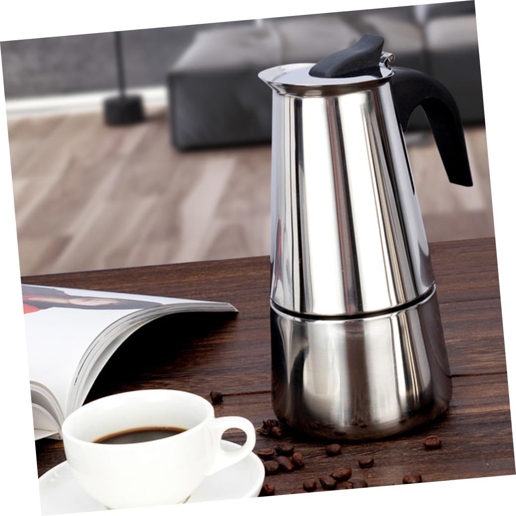 Cafetière Moka Domestique en Acier Inoxydable 450ml 9 Tasses