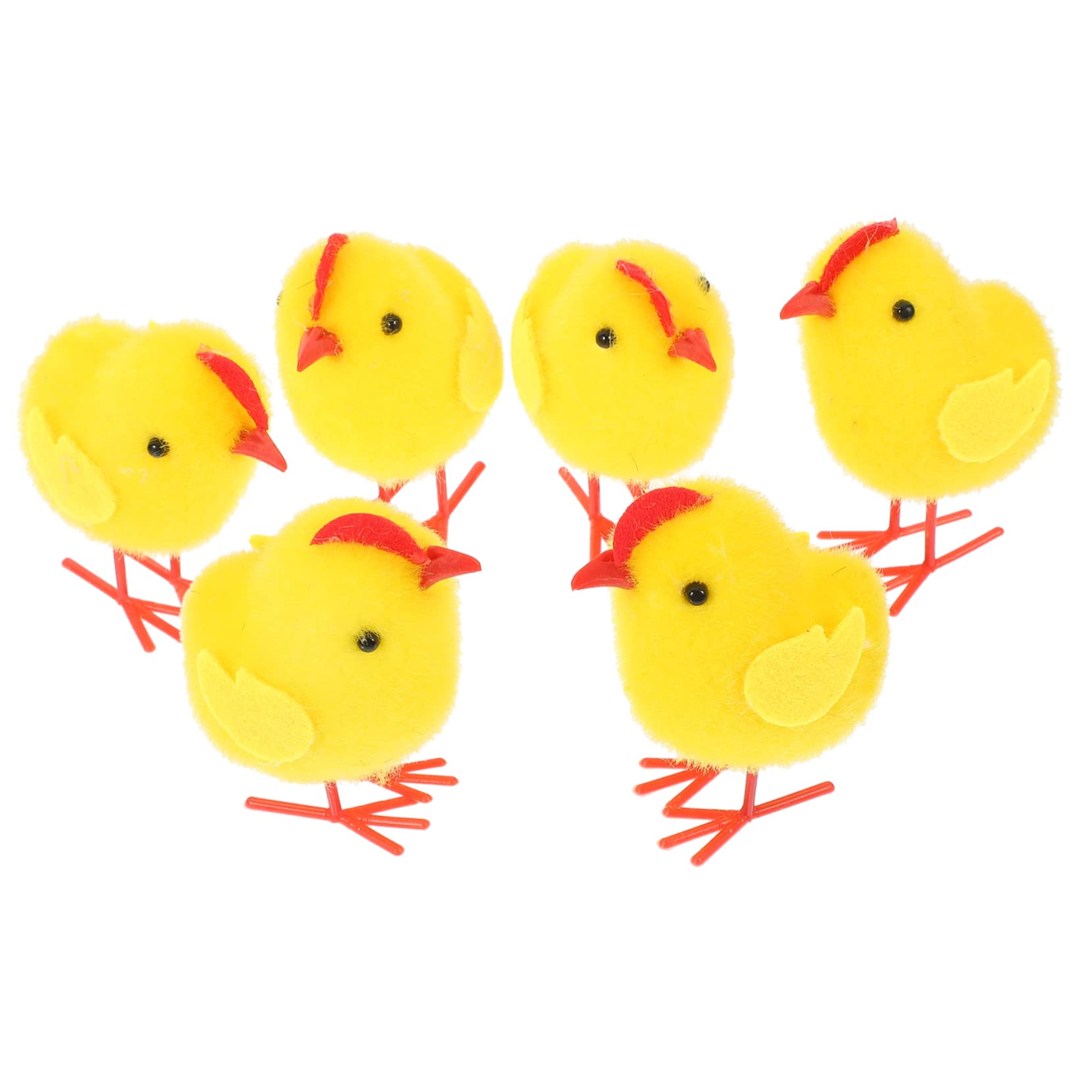 Zerodeko 30 Pz piccolo ornamento di pollo giallo pulcini di pelliccia di pasqua finti pulcini pasquali giocattoli per bambini il decorazioni di pollo pasquale