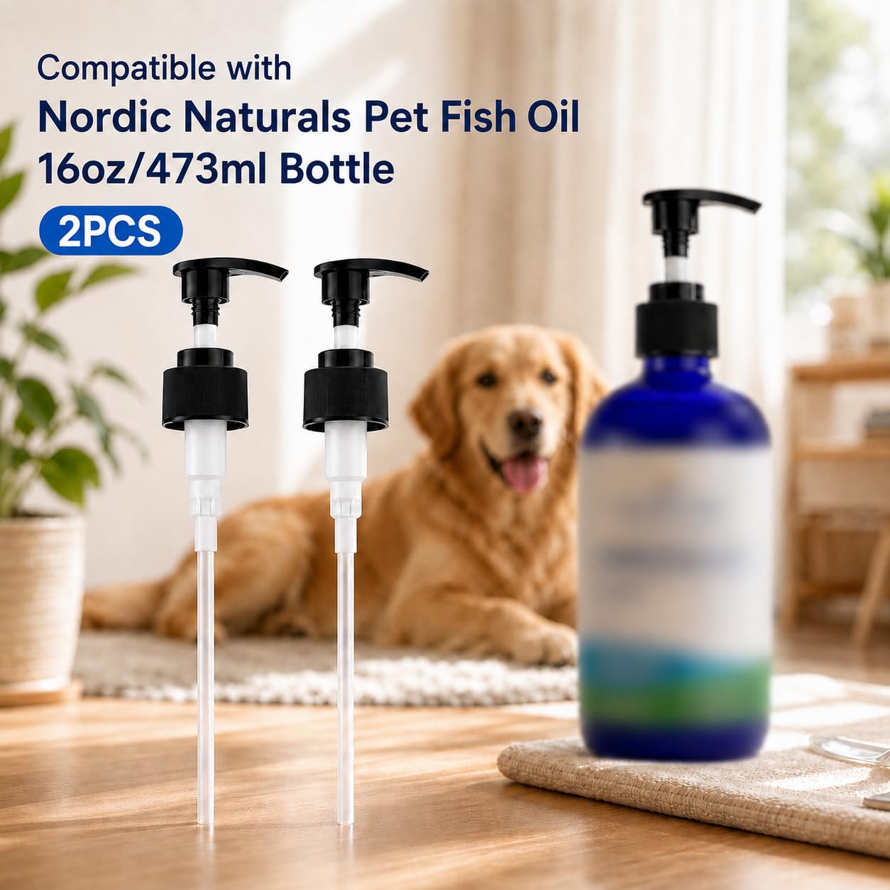 Replacement Pump For Nordic Naturals Pet Fish Oil 16oz/473ml, 2Pcs — Amazon image 2
