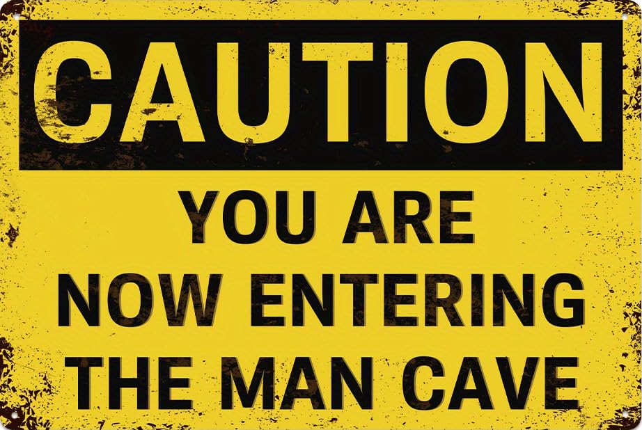 Vintage Bar Tin Sign,Retro Beer Metal Poster,Man Cave Wall Art Decor,Wine Plaque for Bar,Pub Club,Garage,Home Basement,Apartment,Gifts 8×12 Inches (MAN CAVE)