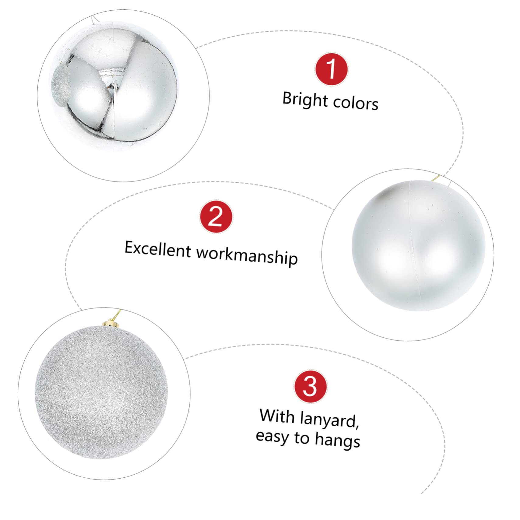 Cabilock 24stücke Hängende Kugeln für Weihnachtsbaum Dekokugeln Weihnachtsbaumanhänger Kleine Kugeln Weihnachtsdekoration