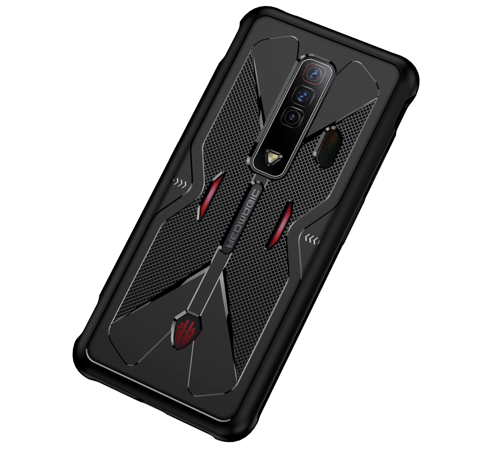 GIOPUEY Cover + 2 Vetro Temperato Compatibile con Nubia Red Magic 7