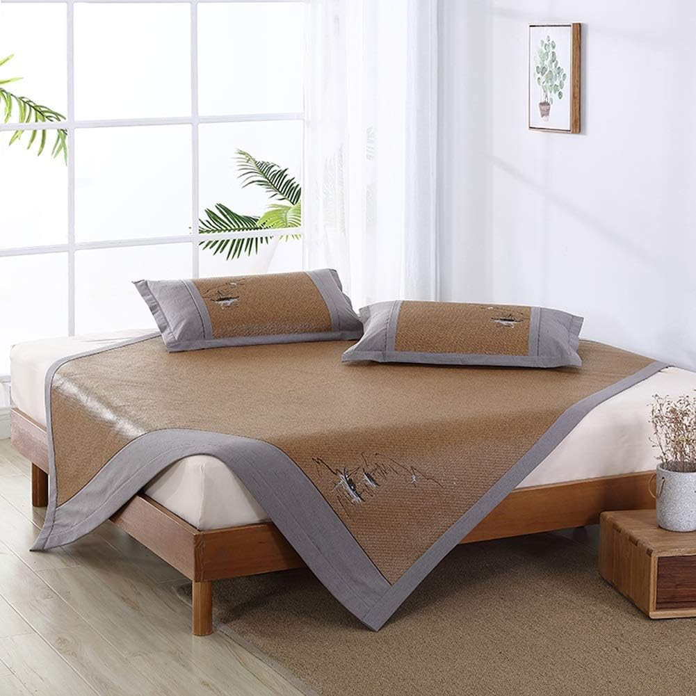 Sleeping Mat Folding Cooling Mattress Topper Sleeping Cooling Mattress Topper Pad Ice Bamboo Mat Folding Cooling Mat (180X200CM)