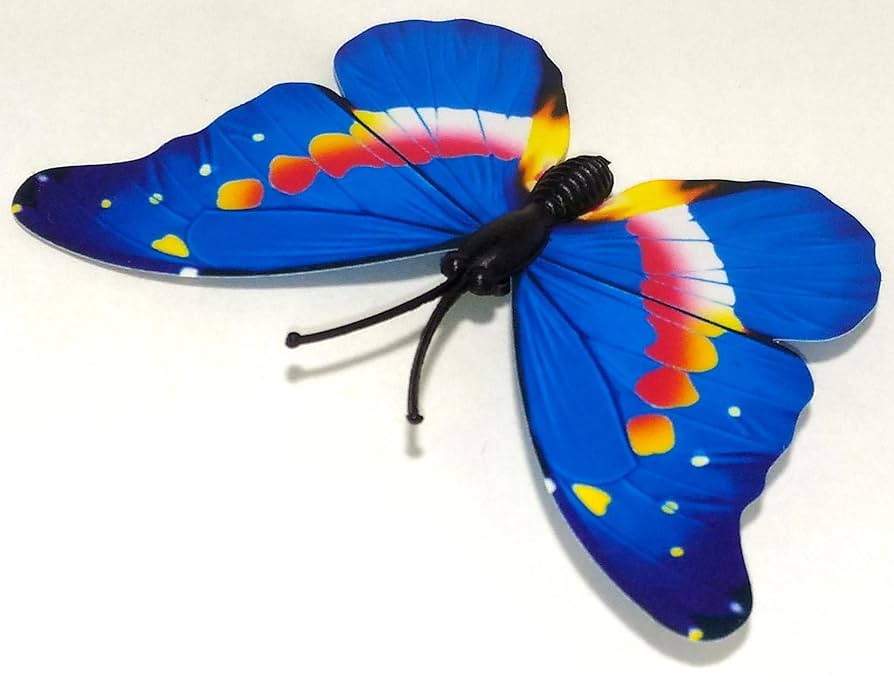 【未開封・送料無料】キティ 2003年 羽 蓄光 バタフライ 蝶々 ブルー Amazon | リアル 蝶々 模型 ミニチュア 蛍光色 ちょうちょ