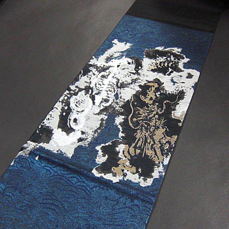 Amazon.co.jp: 西陣織袋帯 狩野探幽 雲龍図作をモチーフに 龍『綿芯 