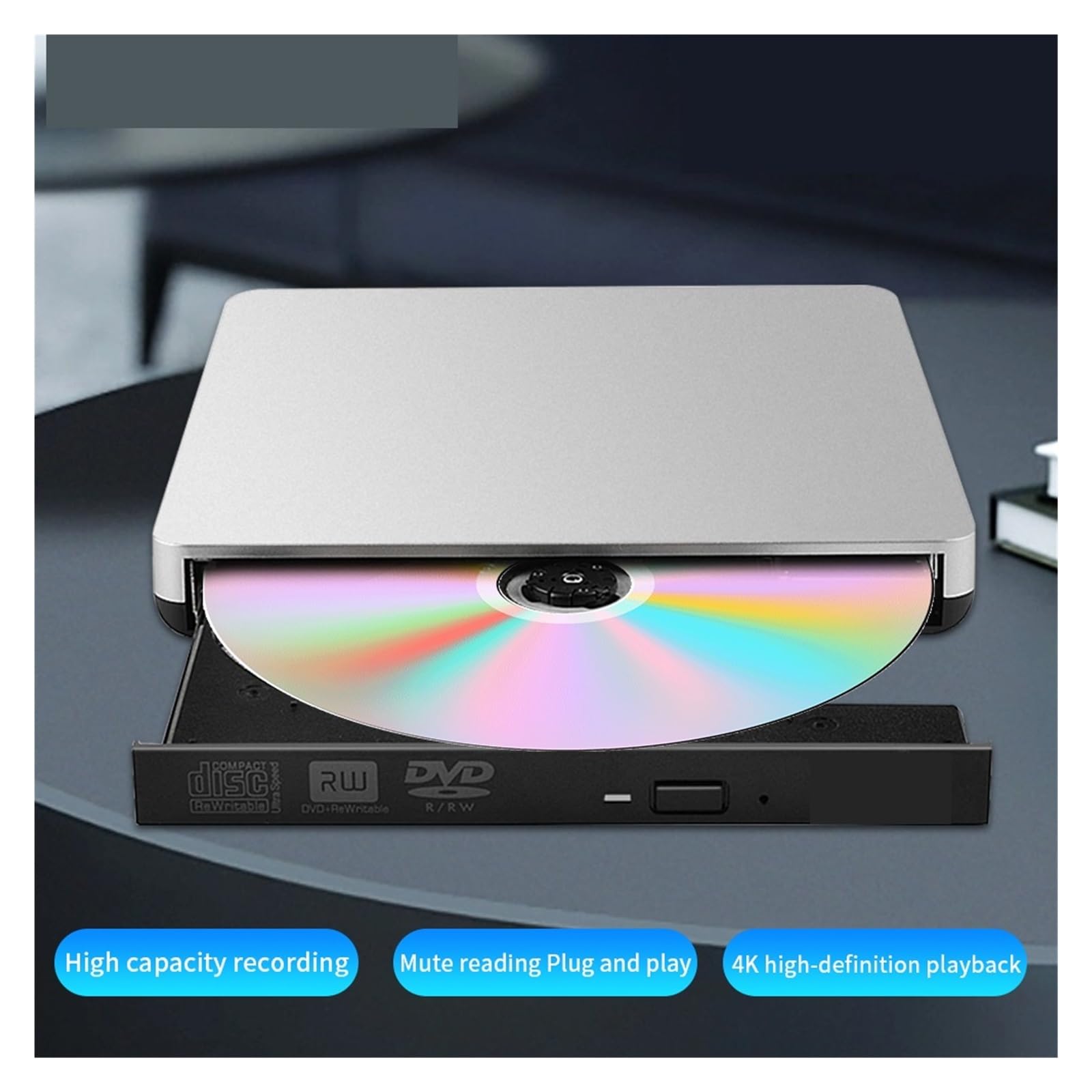 Lettore Dvd unità Ottica Esterna BluRay Masterizzatore Blu-Ray 4K Lettori Dvd USB3.0 Lettore di Scrittura for PC Portatile