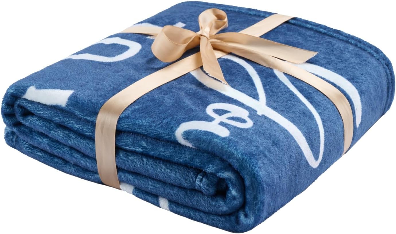 Thinking of You Gifts for Women Men – Get Well Blanket 50x60 Inch, Navy Flannel Comfort Blanket, Sympathy Throw for After Surgery, Chemo, Illness, Recovery - Image 6