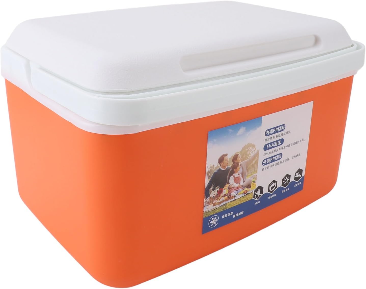 8L Insulated Portable Cooler, Leak Proof Ice Chest Lunch Box, Efficient Warm Cold Insulation Portable Hard Cooler Box Ice Cooler Insulated Portable Ice Chest Box for BBQ, Camping