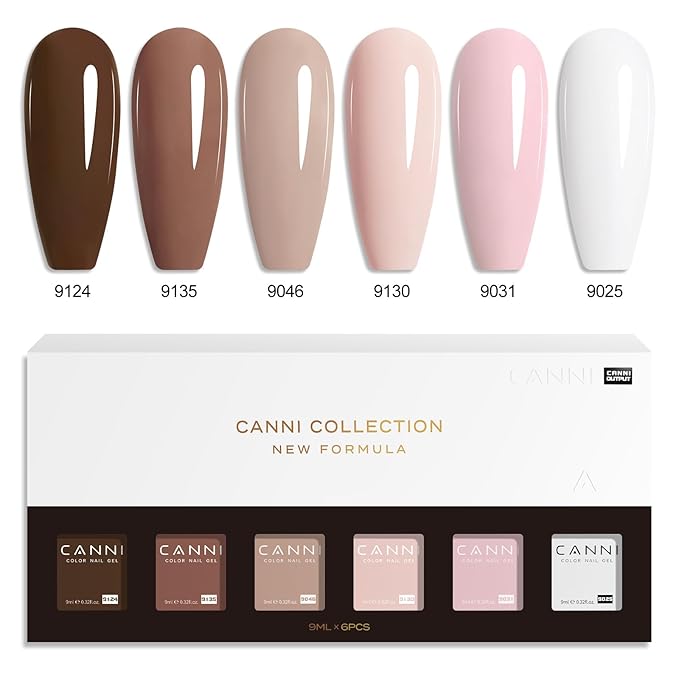 Kit de Esmalte en Gel CANNI - 6 Colores Nude Rosa 9ml miniatura 8