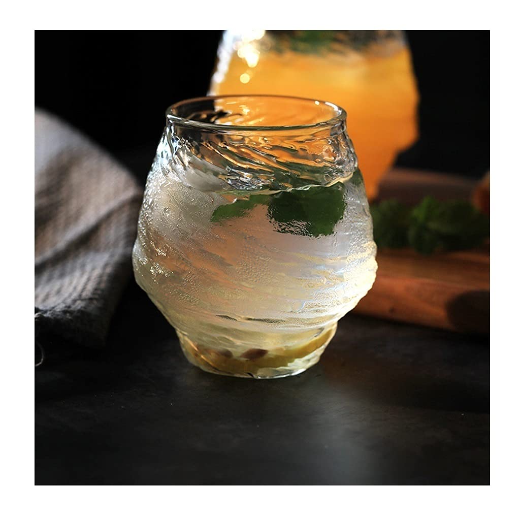 Vasos de vidrio de 13.3oz con fondo grueso elegante para agua y barra