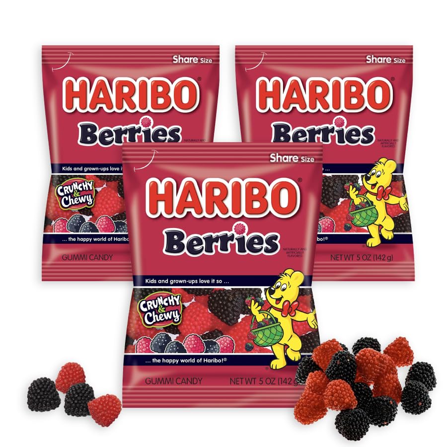 Caramelos de goma de bayas, bolsas de caramelo compartibles suaves y con sabor a frutas, paquetes individuales para piñatas y bolsas de golosinas,