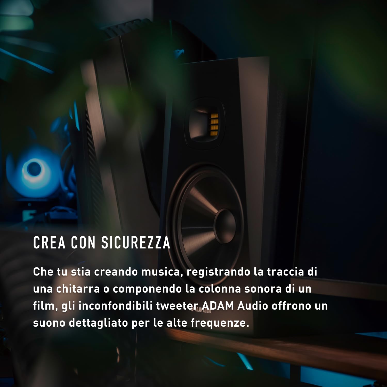 ADAM Audio T8V, Monitor da studio per registrazione, mixaggio e mastering, suono in qualità studio