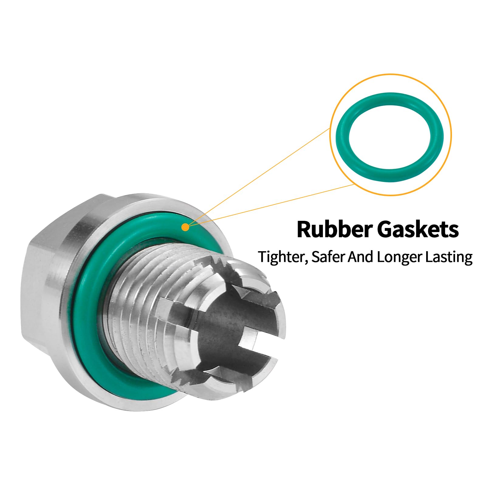 YOUYIA M14.11.5 X 15mm Self Tapping Oil Drain Plug Oversize Piggyback Stainless