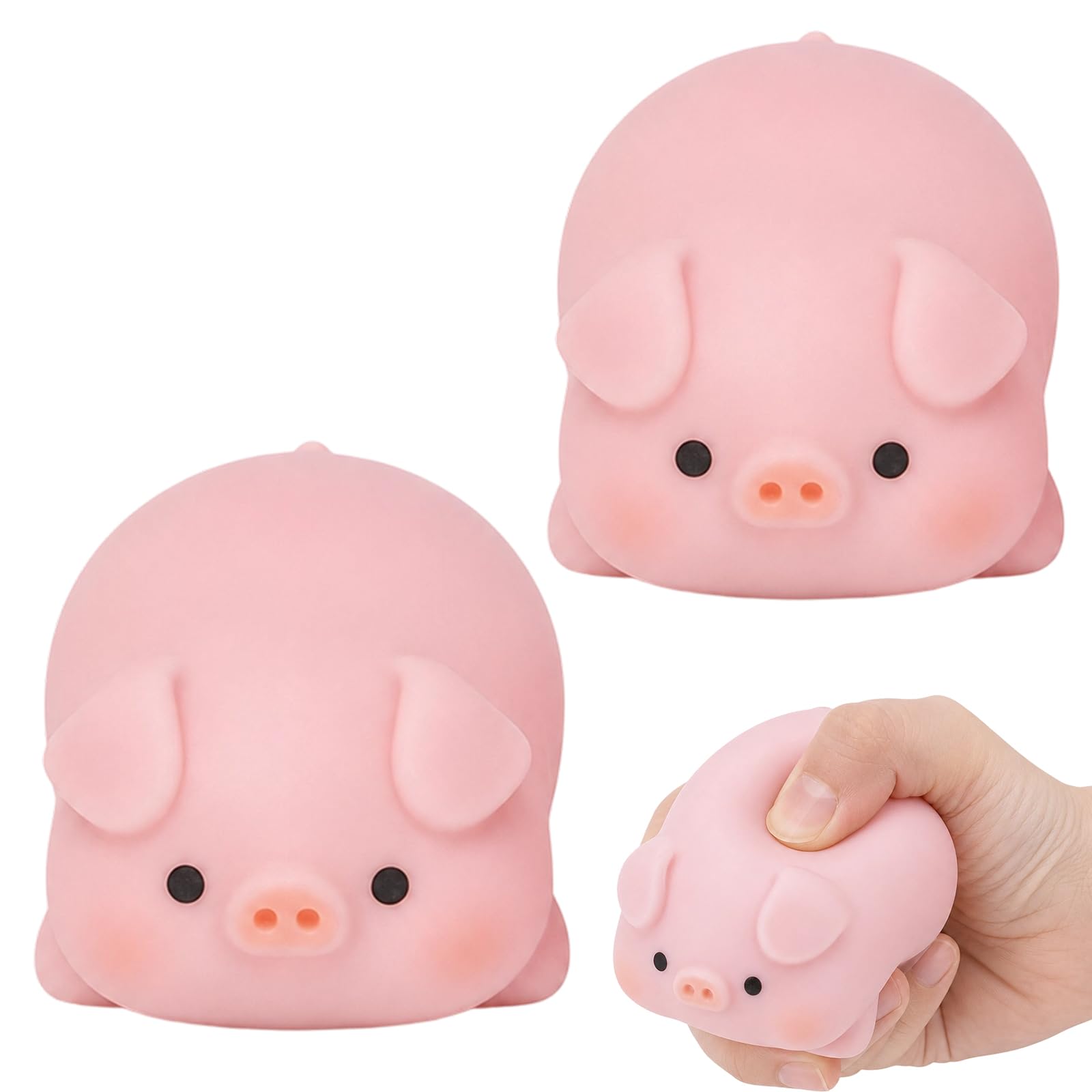 GETFACAI 2 PCS Pig Squishy, Adorable Lying - down Design, Decorative Items, Great for Home, Office Desk, Decor Lovers and Collectors