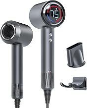 Hair Dryer, 2026 Innovation Model, Salon Grade Quick Drying & LCD Display, Large Air Capacity, Quick Drying, 1,400 W, High Speed Motor, 50 Million Negative Ions, 12.8 oz (350 g), Lightweight, 15 Modes