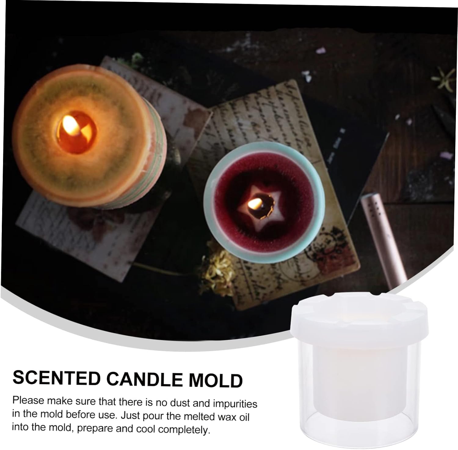 Xmas Sturdy Plastic Hollow Candle Molds for DIY Candle Making