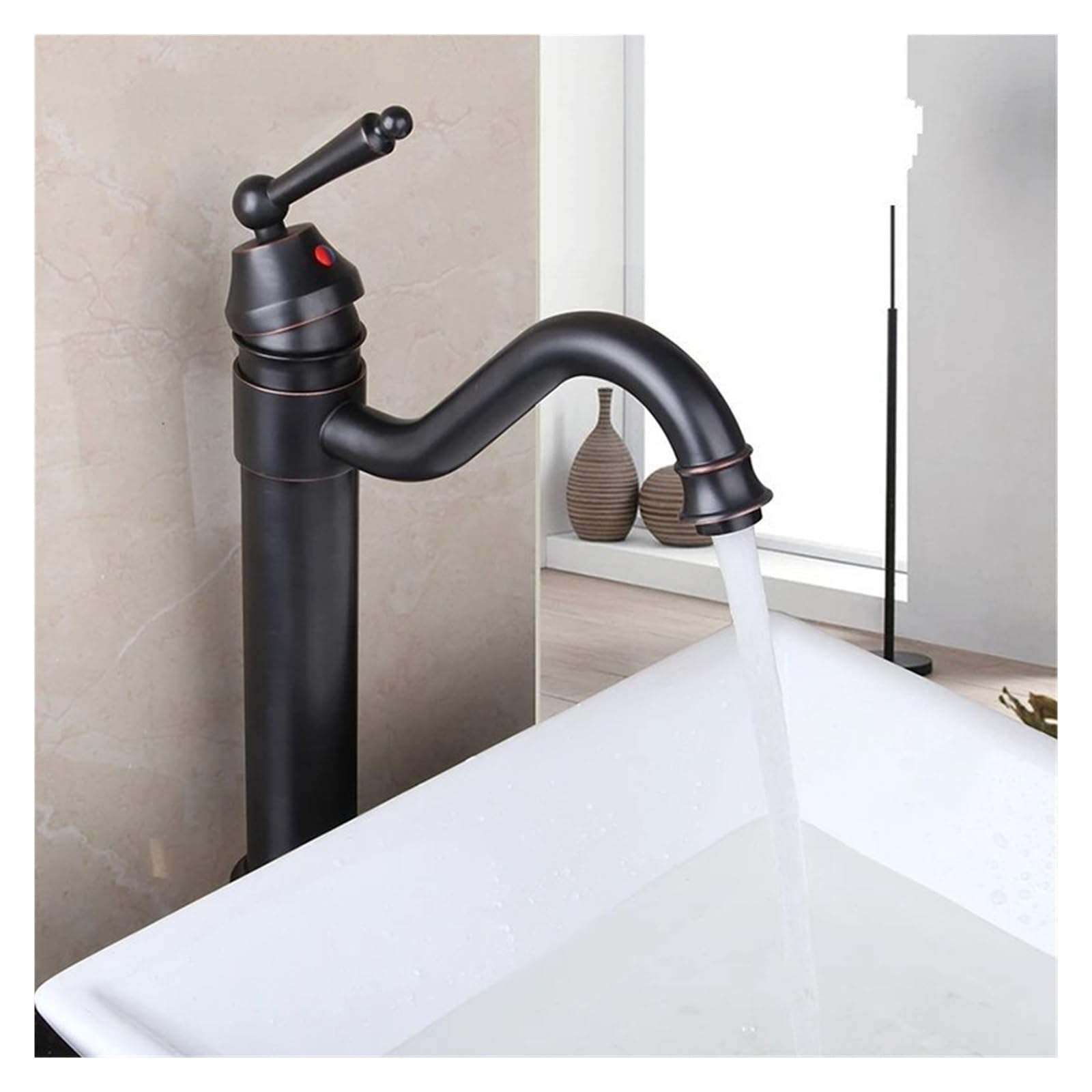 Robinet mitigeur d'évier de lavabo mélangeur d'eau à poignée unique - 6