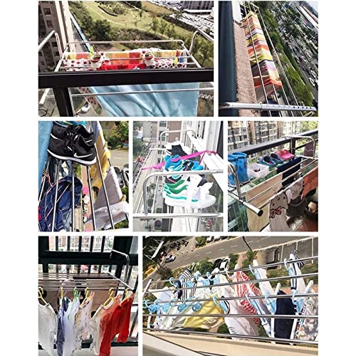 Étendoir à vêtements rétractable mural pour optimiser le balcon