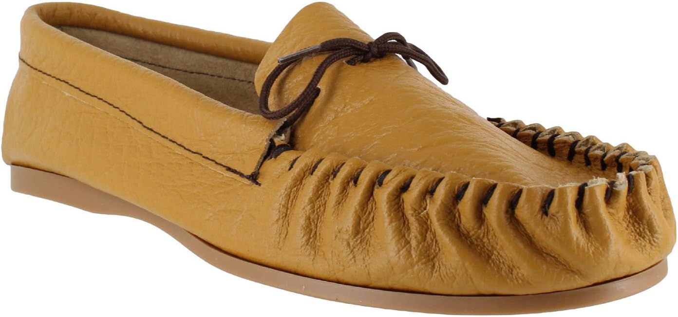 MoccasinsMens British Hand Made Casual Leather Moccs Slippers UK 9 Tan