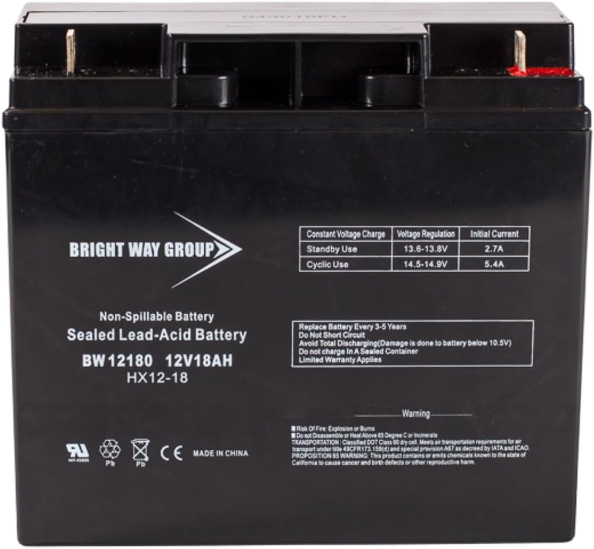 Solar Booster Pac ES2500 Jump Starter Compatible Battery, 12V 18Ah NB BW12180-NB